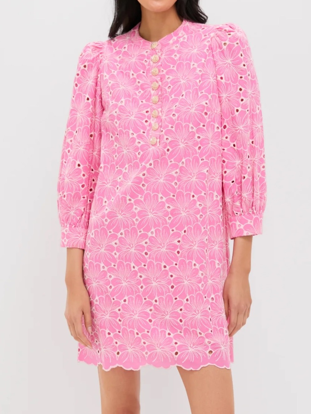 Tuckernuck Pomander Place Pink Floral Eyelet Samantha Dress XXL NWT